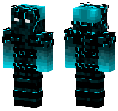 Cyberpunk Blue Suit Minecraft Bedrock skin