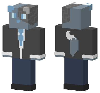 Cyborg Fox Furry Minecraft Bedrock skin