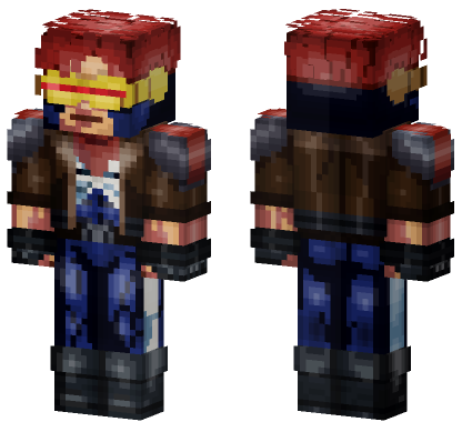 Cyclops X-Men 97 Scott Summers Minecraft Bedrock skin