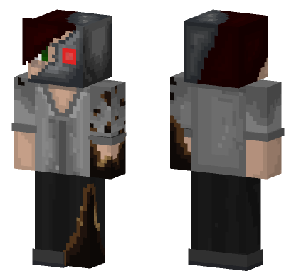 Damaged Cyborg Survivor Minecraft Bedrock skin
