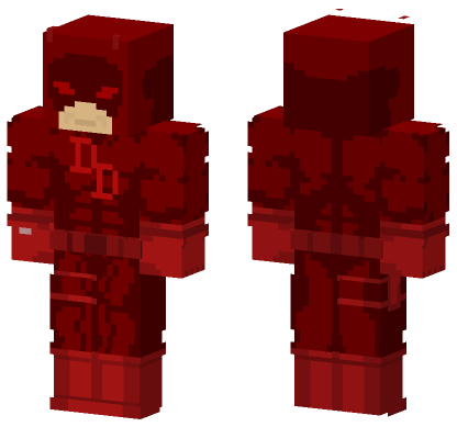 Daredevil Red Suit Minecraft Bedrock skin