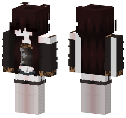 Dark Academia Girl Minecraft Bedrock skin