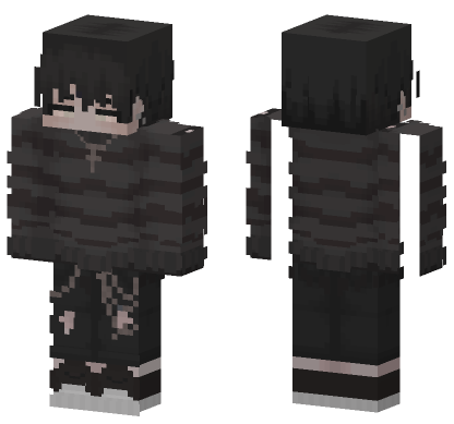 Dark Aesthetic Outfit Minecraft Bedrock skin