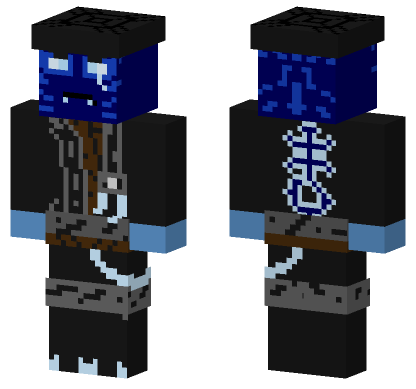 Dark Blue Creature Minecraft Bedrock skin