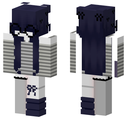 Dark Blue Glasses Outfit Minecraft Bedrock skin