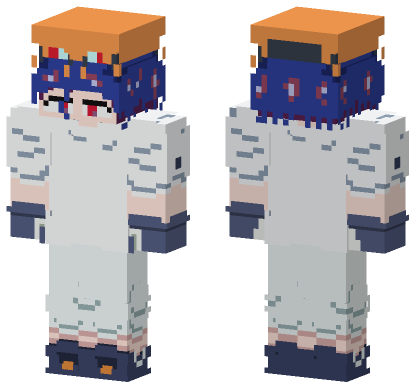 Dark Blue Maid Outfit Minecraft Bedrock skin