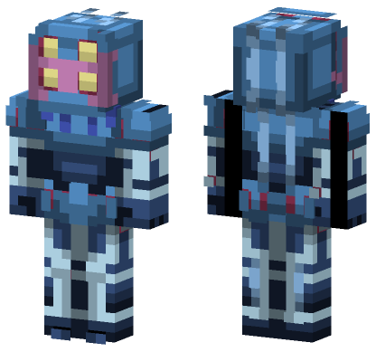 Dark Blue Moon Minecraft Bedrock skin