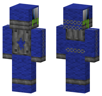 Dark Blue Plushie Raptor Minecraft Bedrock skin