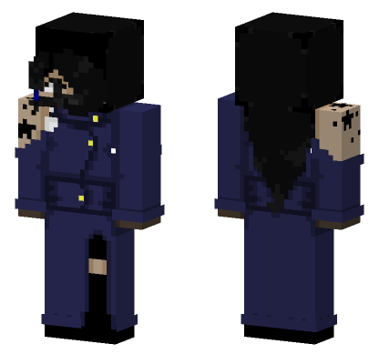 Dark Blue School Uniform Minecraft Bedrock skin