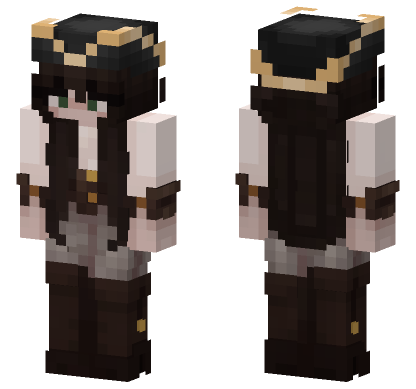 Dark Gothic Outfit Minecraft Bedrock skin