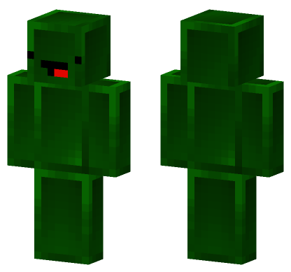 Dark Green Derp Minecraft Bedrock skin