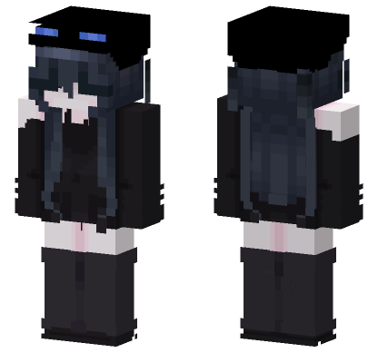 Dark Haired Girl Minecraft Bedrock skin