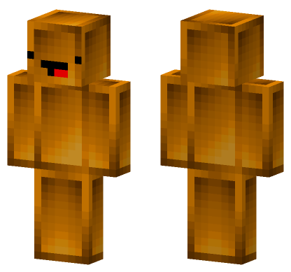 Dark Orange Derp Minecraft Bedrock skin