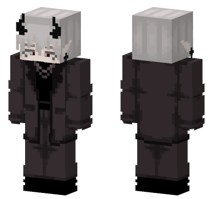 Dark Outfit With Horns Minecraft Bedrock skin