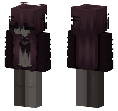 Dark Purple Hooded Figure Minecraft Bedrock skin
