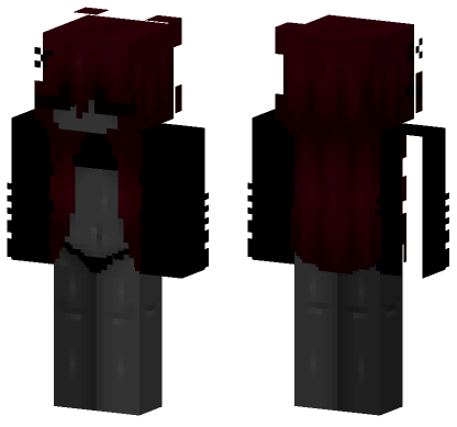 Dark Red And Grey Minecraft Bedrock skin
