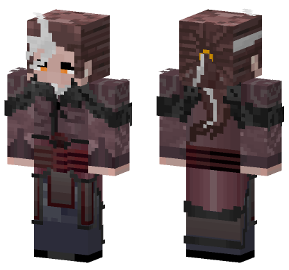 Dark Red Medieval Knight Minecraft Bedrock skin