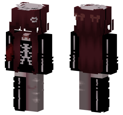 Dark Skull Outfit Minecraft Bedrock skin