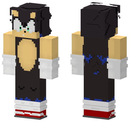 Dark Sonic Phase 1 Minecraft Bedrock skin