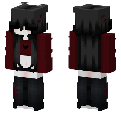 Dark Spider Girl Minecraft Bedrock skin