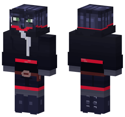 Dark Uniform With Red Accents Minecraft Bedrock skin