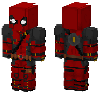 Deadpool Red Suit Minecraft Bedrock skin