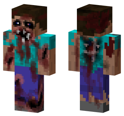 Decayed Steve Creepypasta Minecraft Bedrock skin