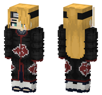 Deidara Sempai Minecraft Bedrock skin
