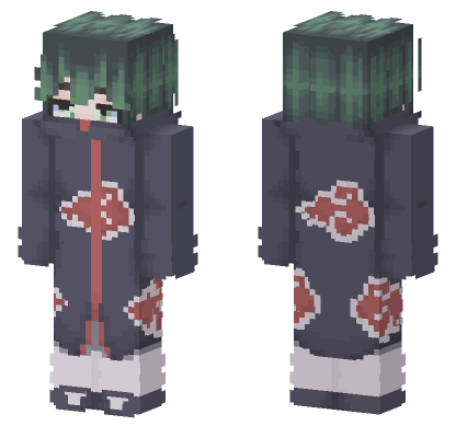 Deku Akatsuki Skin Minecraft Bedrock skin