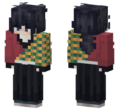 Demon Slayer 1 Minecraft Bedrock skin