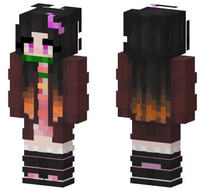 Demon Slayer 8 Minecraft Bedrock skin