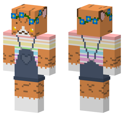 Derpy Cat Skin Minecraft Bedrock skin