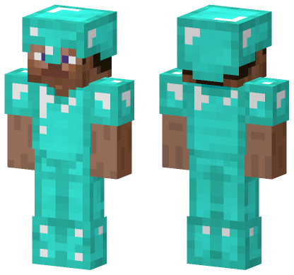 Diamond Armor Steve Minecraft Bedrock skin