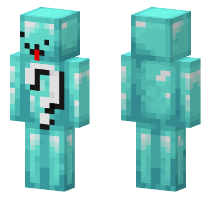 Diamond Lucky Block Minecraft Bedrock skin