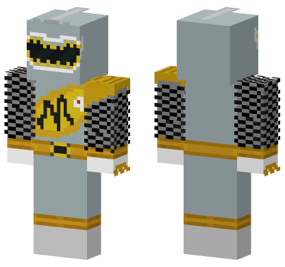 Dino Charge Silver Ranger Minecraft Bedrock skin