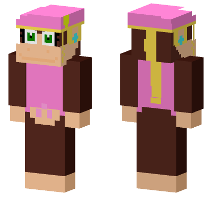 Dixie Kong Redesign Minecraft Bedrock skin