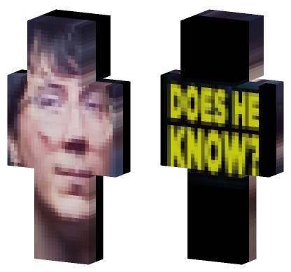 Does He Know Higher Res Minecraft Bedrock skin