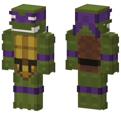 Donnie Ninja Turtle Minecraft Bedrock skin