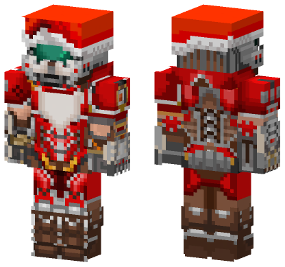 Doom Eternal Christmas Skin Minecraft Bedrock skin