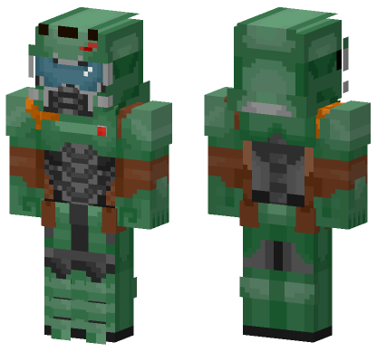 Doom Slayer Doom 2016 HD Minecraft Bedrock skin
