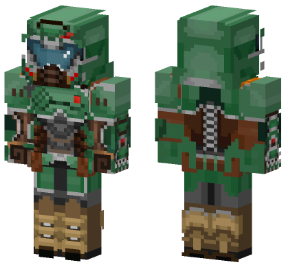 Doom Slayer Doom 2016 HD Minecraft Bedrock skin