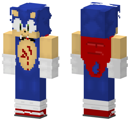 Dracula Sonic Fake Blood Minecraft Bedrock skin