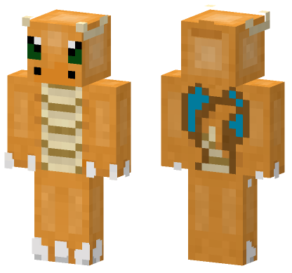 Dragonite Pokemon Skin Minecraft Bedrock skin