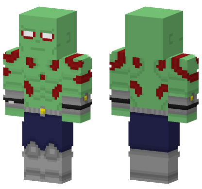 Drax Marvel Comics Minecraft Bedrock skin