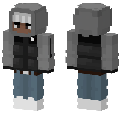 Drip Grey Hoodie Minecraft Bedrock skin