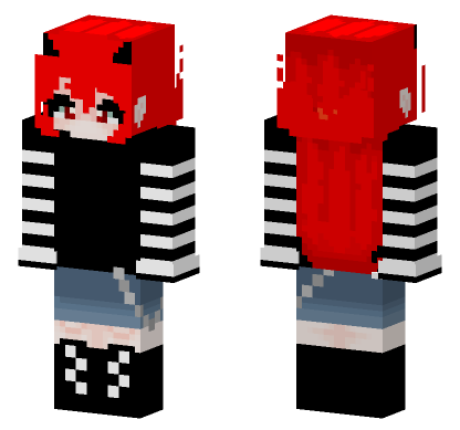 E Girl HD Minecraft Bedrock skin