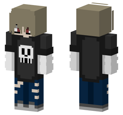 Early 2000s Emo Boy Minecraft Bedrock skin