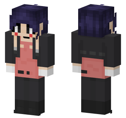 Earphone Jack Girl Minecraft Bedrock skin