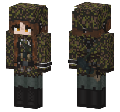 Eichenlaubmuster Parka Fem Minecraft Bedrock skin