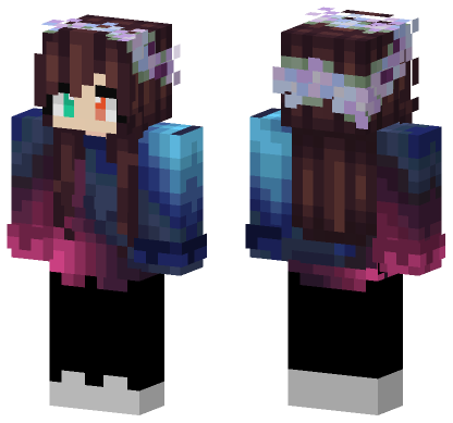 Elizabeth Nova Flower Crown Minecraft Bedrock skin